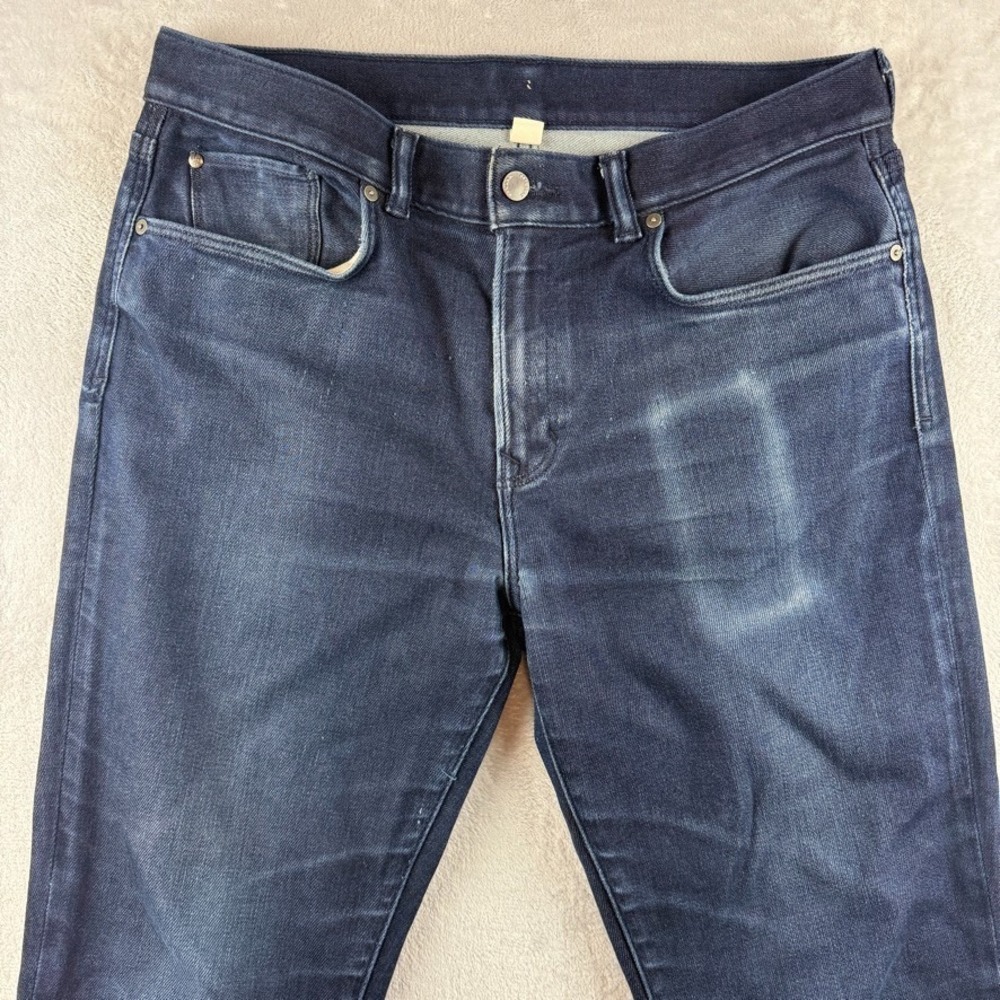 Banana Republic Traveler Jeans Mens 35x32 Blue Slim Fit Stretch Dark Wash Denim